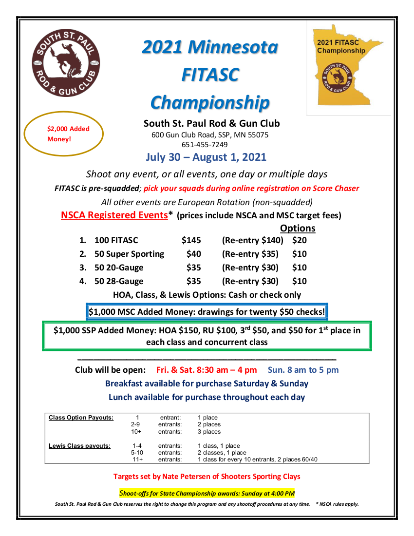 2021 State FITASC Flyer